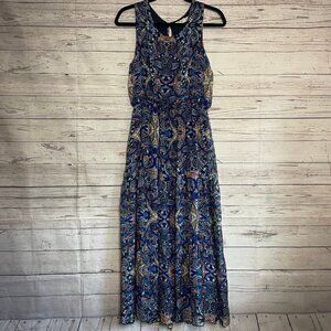 Lara Guidotti Abstract Art Silk Blend Sleeveless Dress, Size Medium